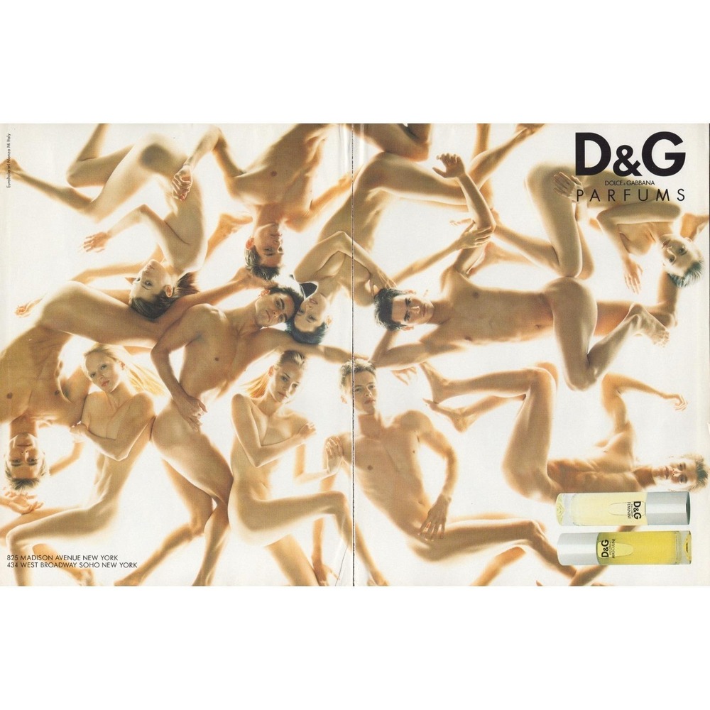 Vintage 1999 Dolce & Gabbana D&G Parfums Print Ad Fragrance Fashion Y2K Decor